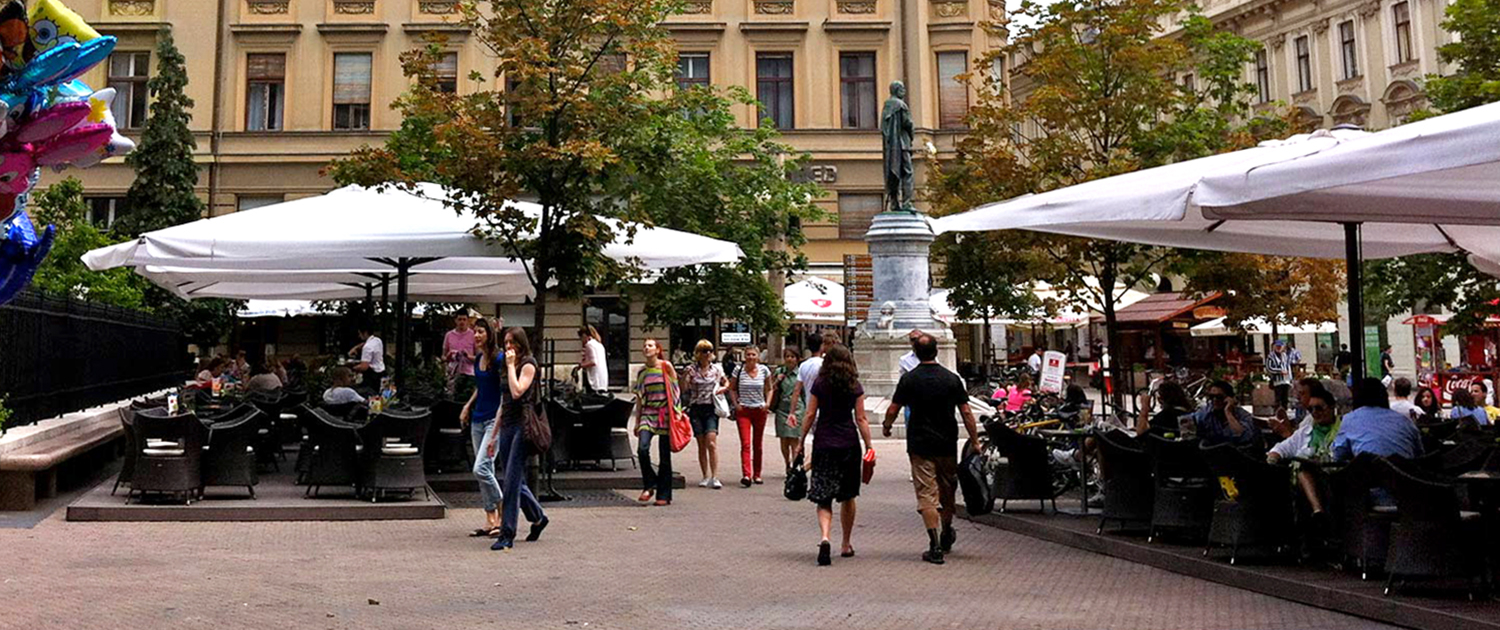 sidewalk cafes, Zagreb