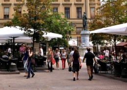 sidewalk cafes, Zagreb